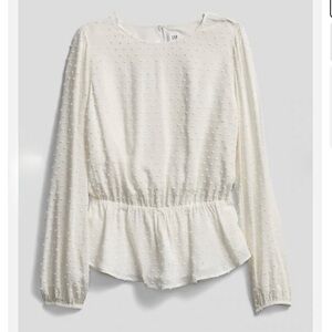 GAP White Peplum Blouse 🏷️